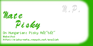 mate pisky business card